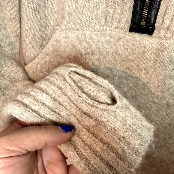 Nicholas K Lahan Sweater Everest Zip Size S Yak, Alpaca, Merino Wool Thumbhole - Picture 6 of 11